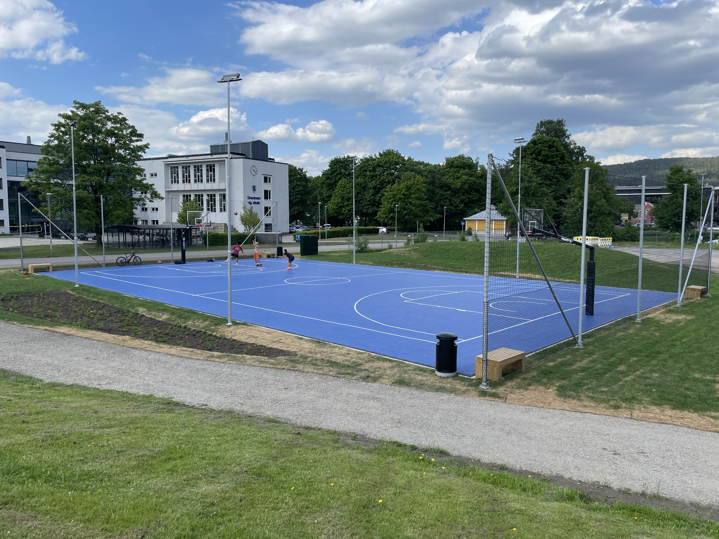 Streetbasketanlegget lokalisert på Marienlyst idrettspark. Foto: Drammen kommune. 