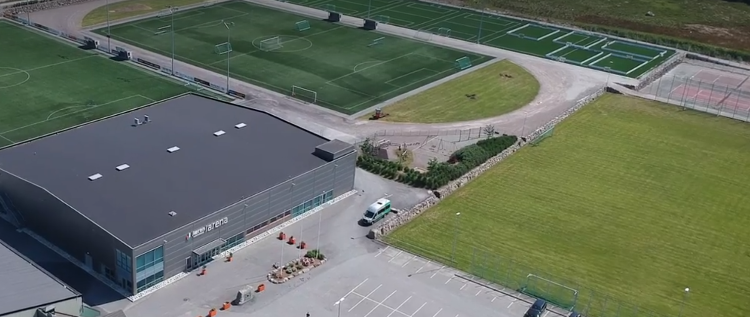 Dronefoto Varhaug idrettspark