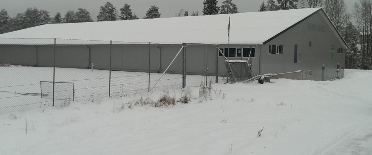 Bergerhallen Nesodden tennisklubb, utside vinter