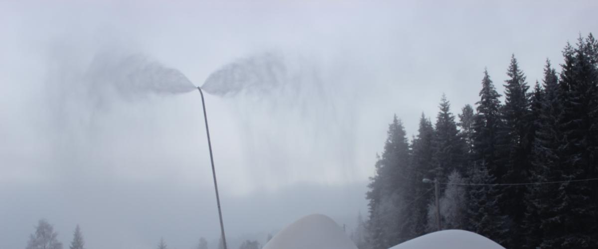 Snøproduksjon i Nes ski- og sykkelanlegg