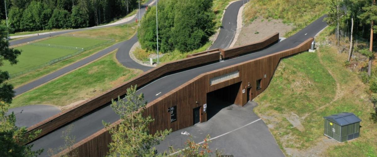 Rulleskianlegg med skibro.