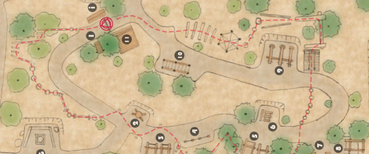 Oversiktskart trimpark, Bredaryd