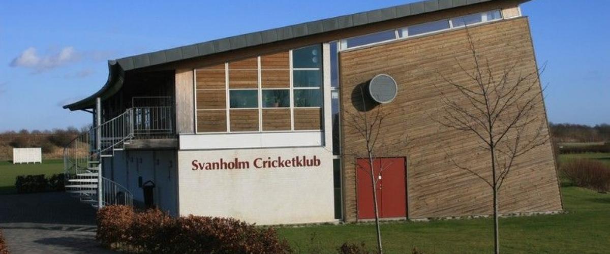 Klubbhus. Foto: Svanholm Cricketklub. Svanholm Cricketklub klubbhus