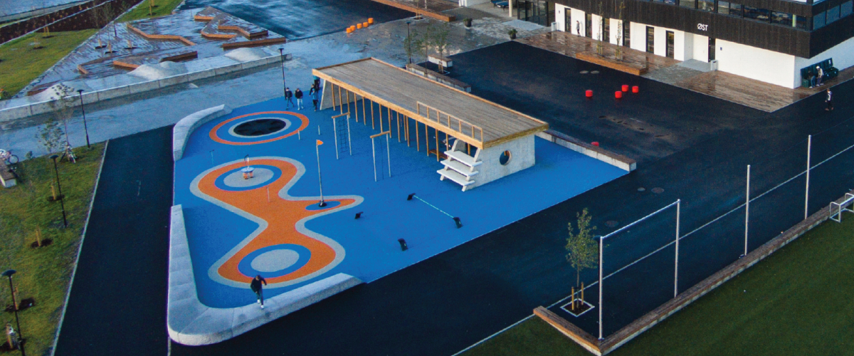 Nærmiljøanlegg rundt ungdomsskole