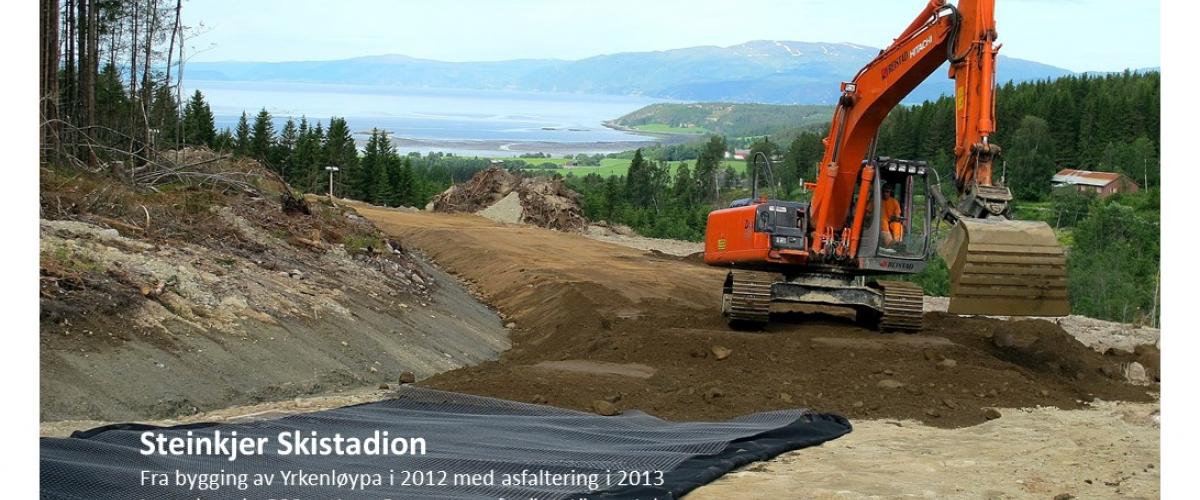 Gravmaskin ble tatt i bruk ved bygging av Yrkenløypa