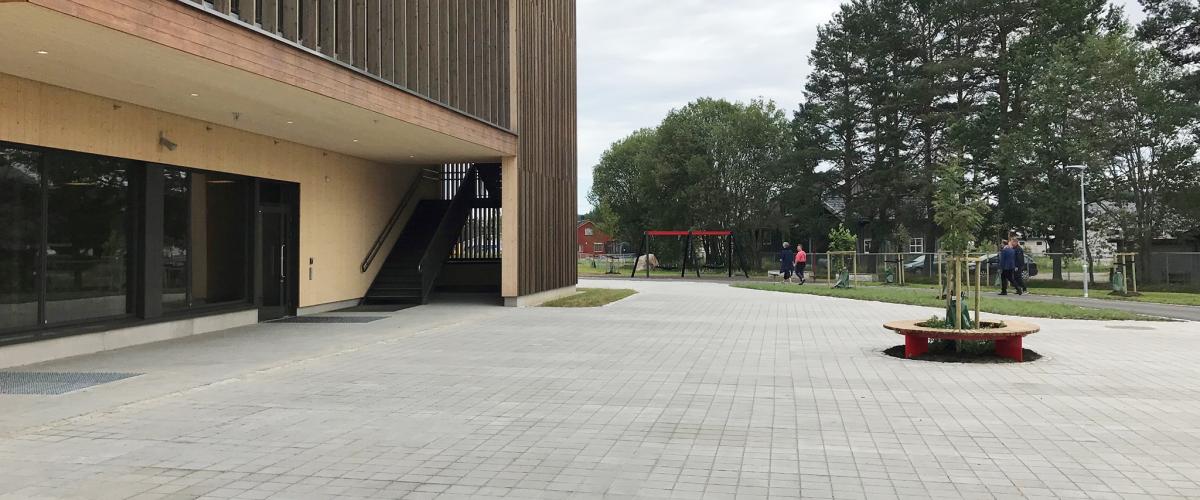 Asfaltert område Glommasvingen skoleanlegg