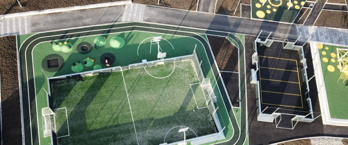 Oversiktsbilde ballbingene Møteplassen 0-100