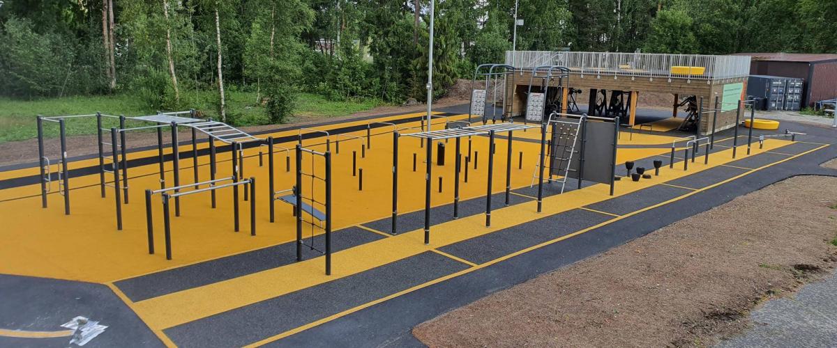 Oversiktsbilde over treningsparken