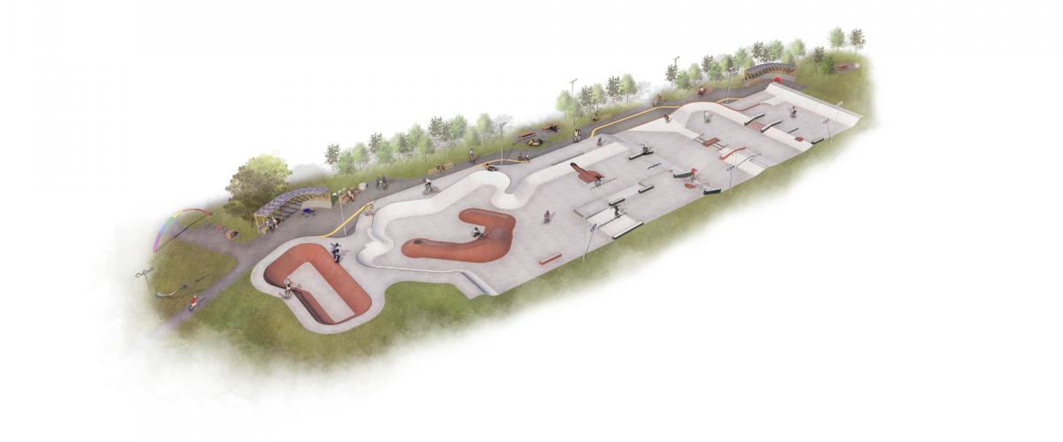 Tegning av hovedanlegget