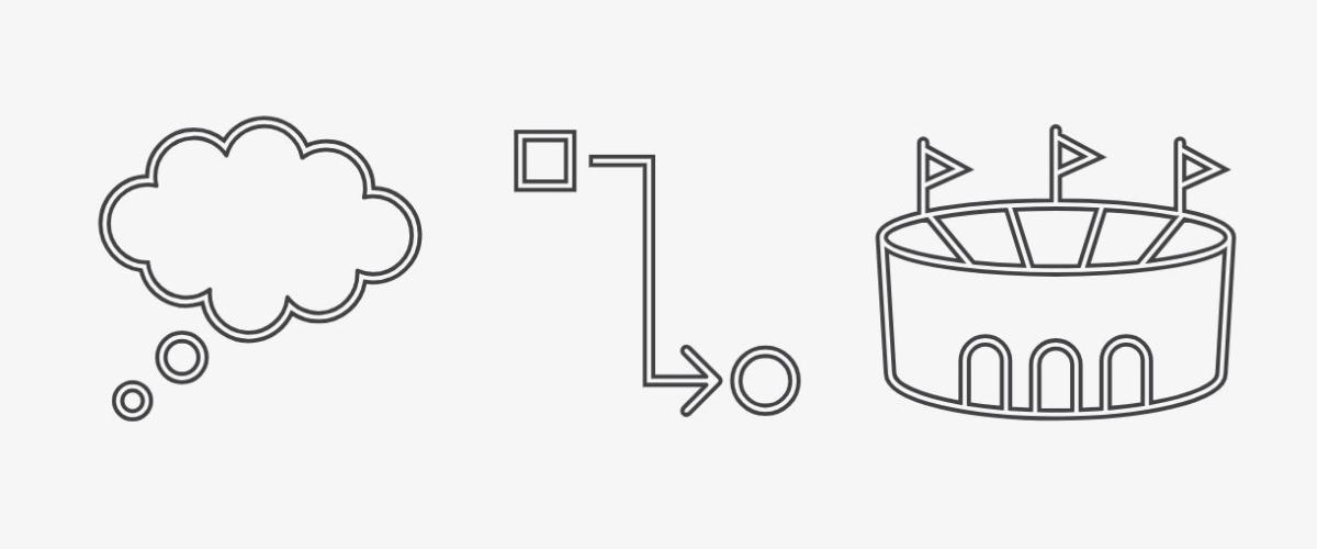 Illustrasjonsikoner anleggsdrøm