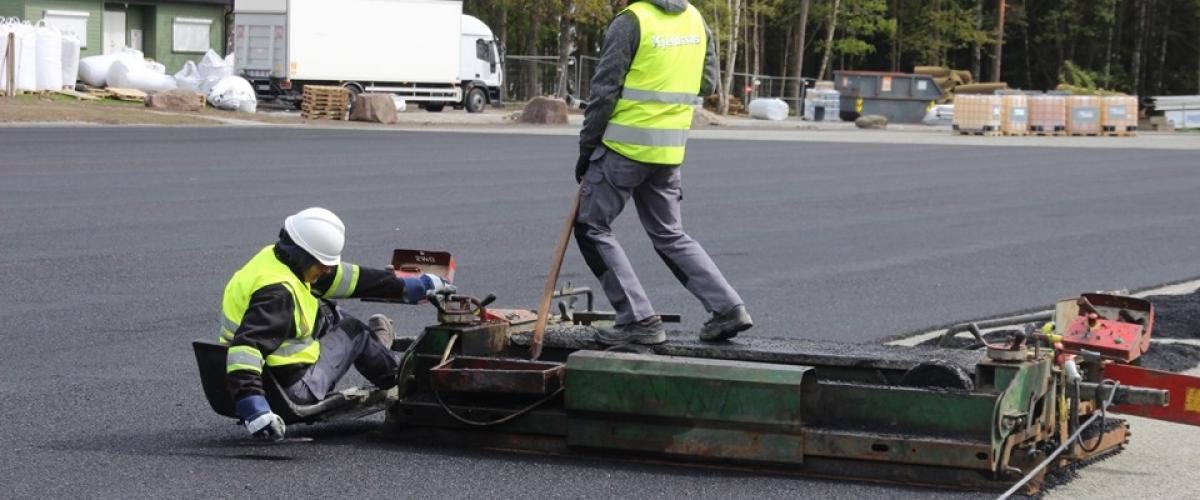 Gummifundament legges