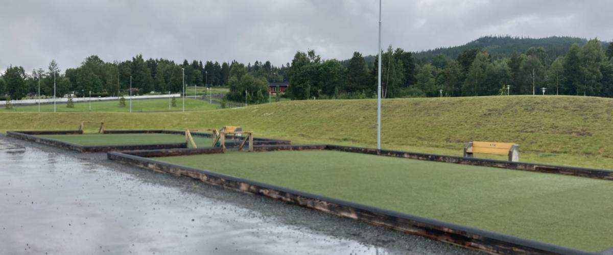 To mindre fotballbaner for pasningsspill.