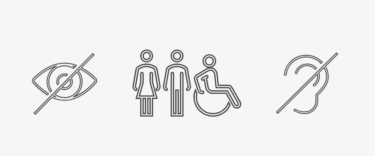 Illustrasjonsikoner UU og tilrettelegging