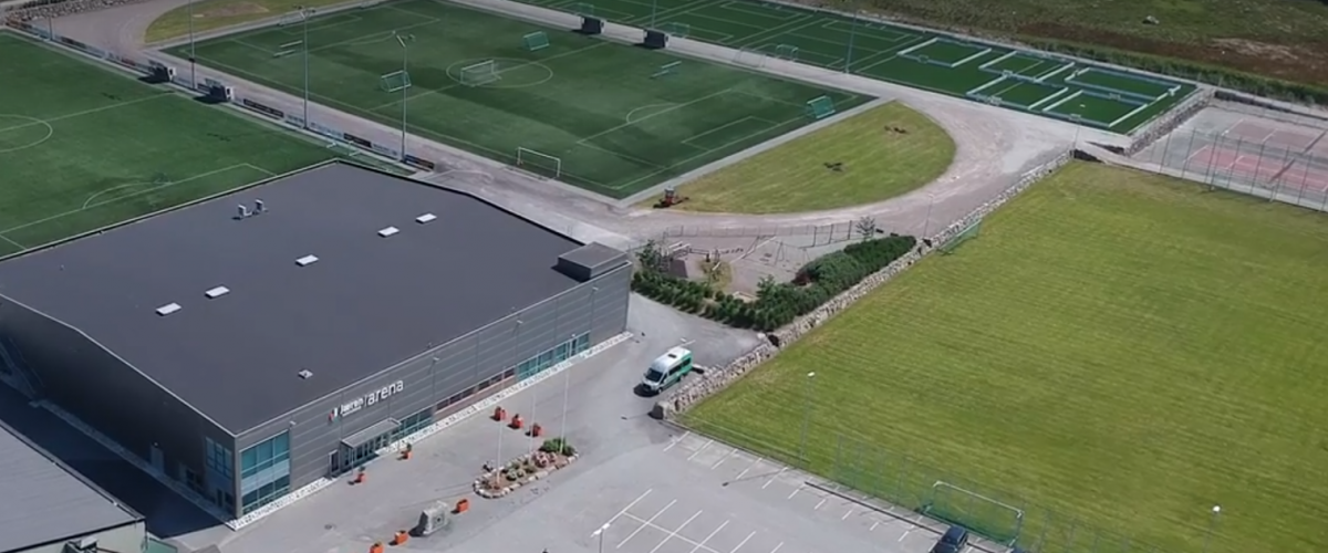 Dronefoto Varhaug idrettspark