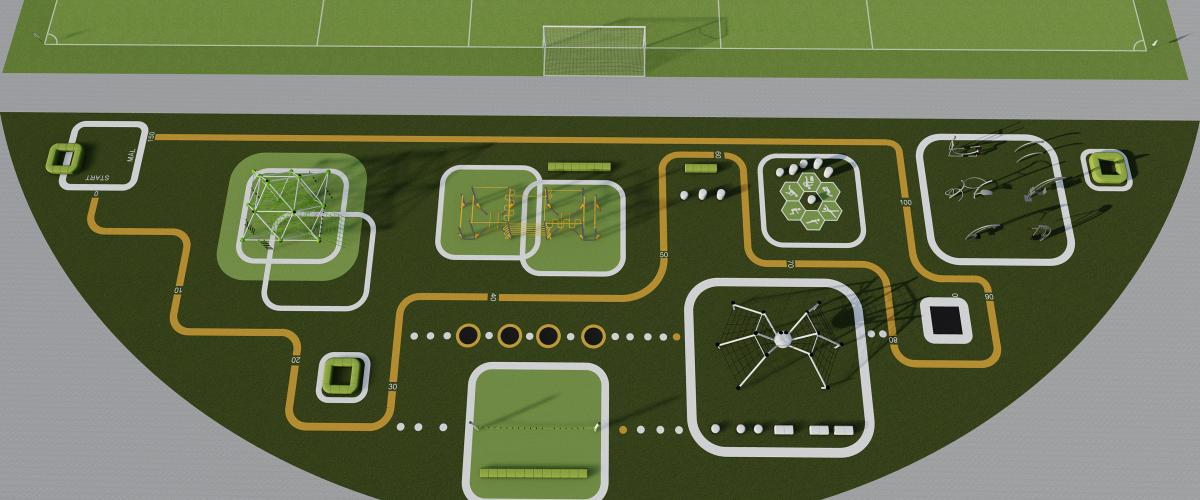 Skissetegning aktivitetspark