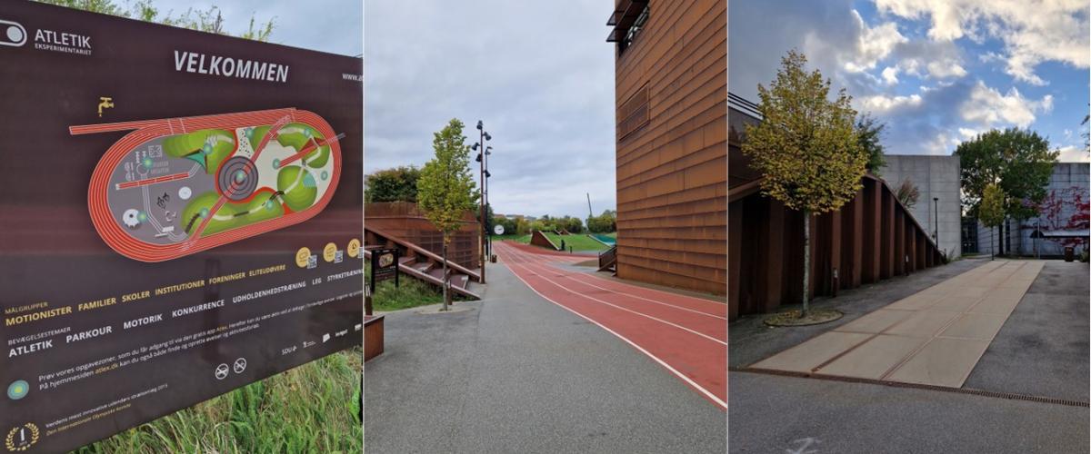 Kart over anlegget og flere inngangsporter