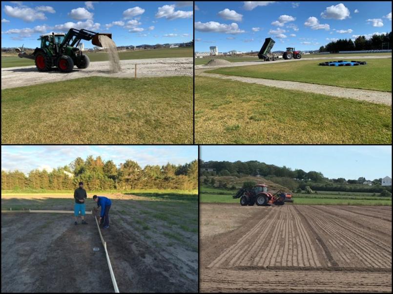 Kollasj av planering og masseutskifting