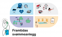 Illustrasjon av mulig teknologi ved fremtidens svømmeanlegg. 