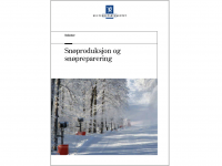 Forside Snøproduksjon og snøpreparering