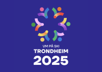Logoen til Ski-VM 2025, som viser en snøkrystall og skriften "Trondheim 2025"