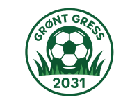 Logoen til prosjektet Grønt gress, som viser en ball som ligger i gresset, med "Grønt gress" skrevet over.